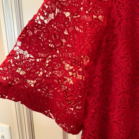 Red Lace Dress Size 24W - Picture 2 of 4